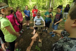 Outdoor Education School Field Trip Enjoying Team Building Activities at Refreshing Mountain
