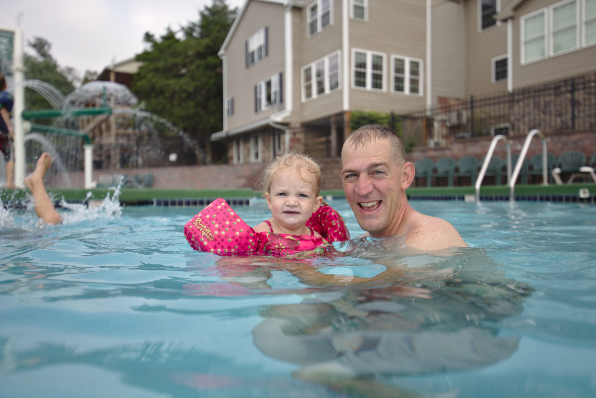 Community Pool Summer Family Retreat Fun Kids