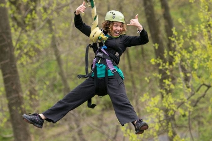 Zip-line at Pennsylvania Women's retreat center