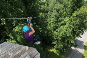 First time zipling dozens of feet off the ground