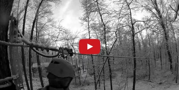 Ziplining on Ice