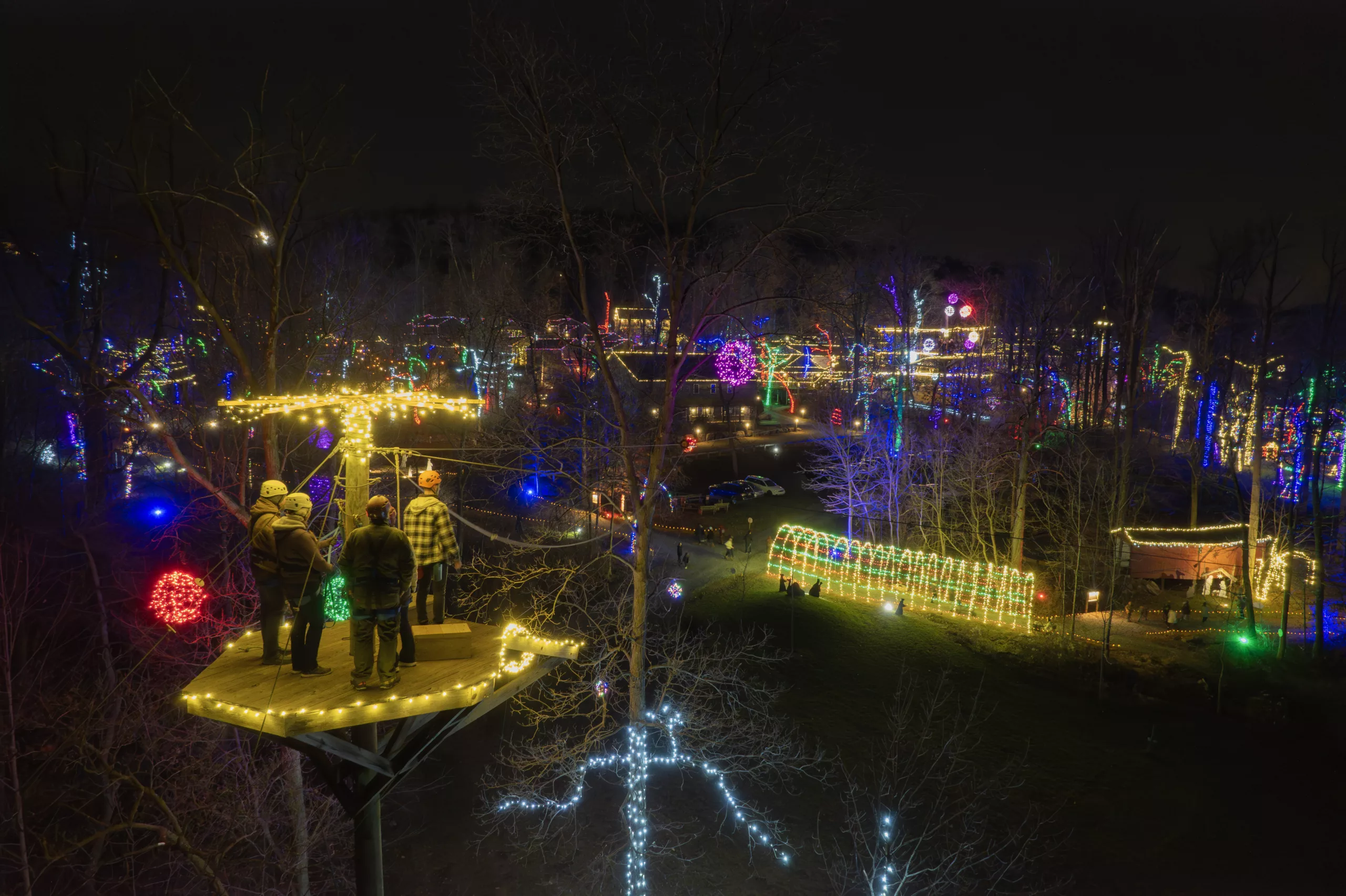 Christmas Lights Drone Winter 2 Scaled