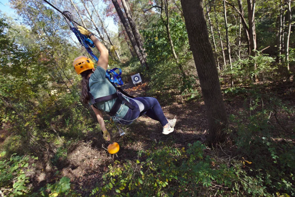 Fall Pumpkin Zipline Aerial 5
