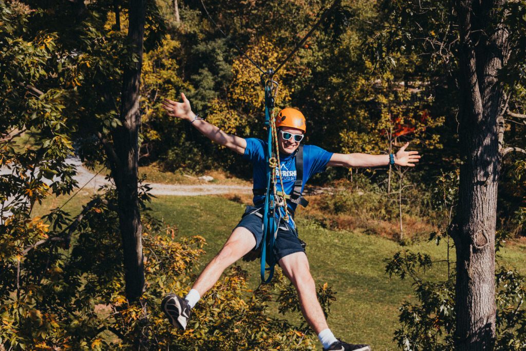 zipline autumn fun